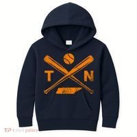 Tennessee Baseball Bats & Ball Classic Baseball Player Kids Hoodie thumb 0