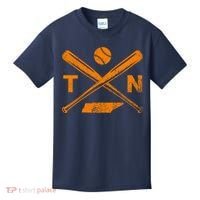 Tennessee Baseball Bats & Ball Classic Baseball Player Kids T-Shirt thumb 0