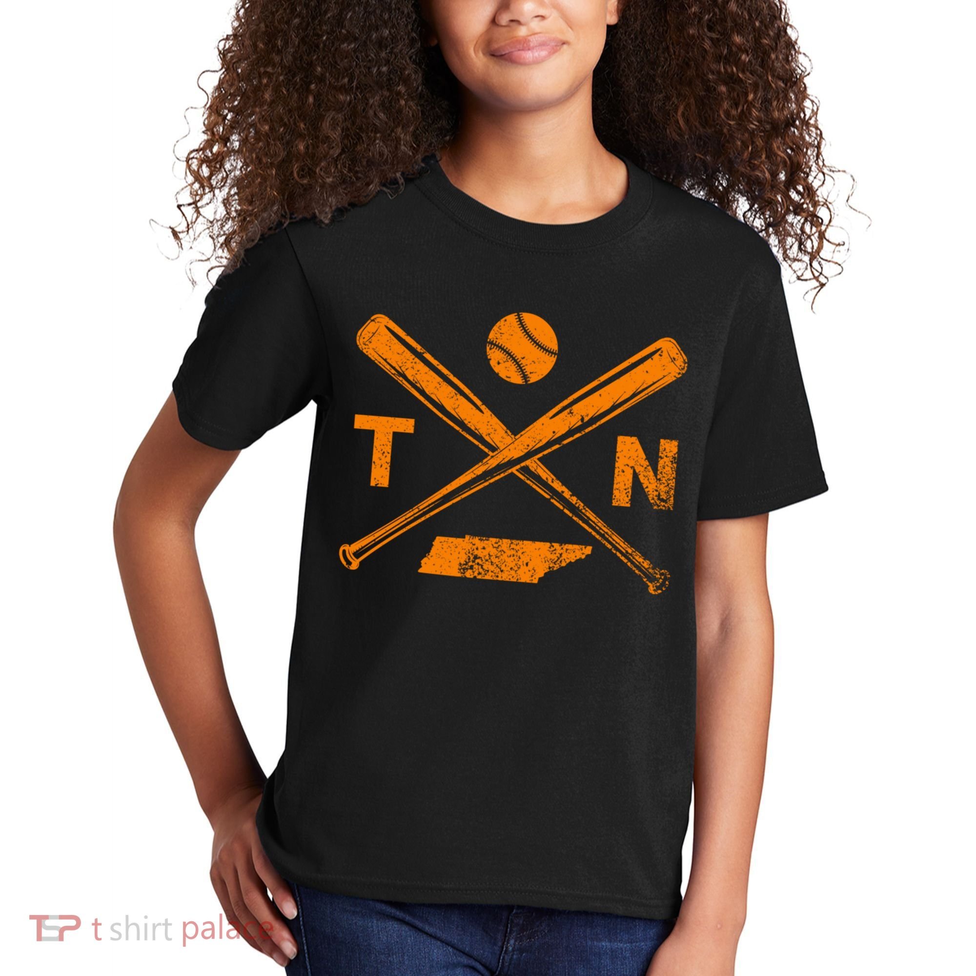 Tennessee Baseball Bats & Ball Classic Baseball Player Kids T-Shirt