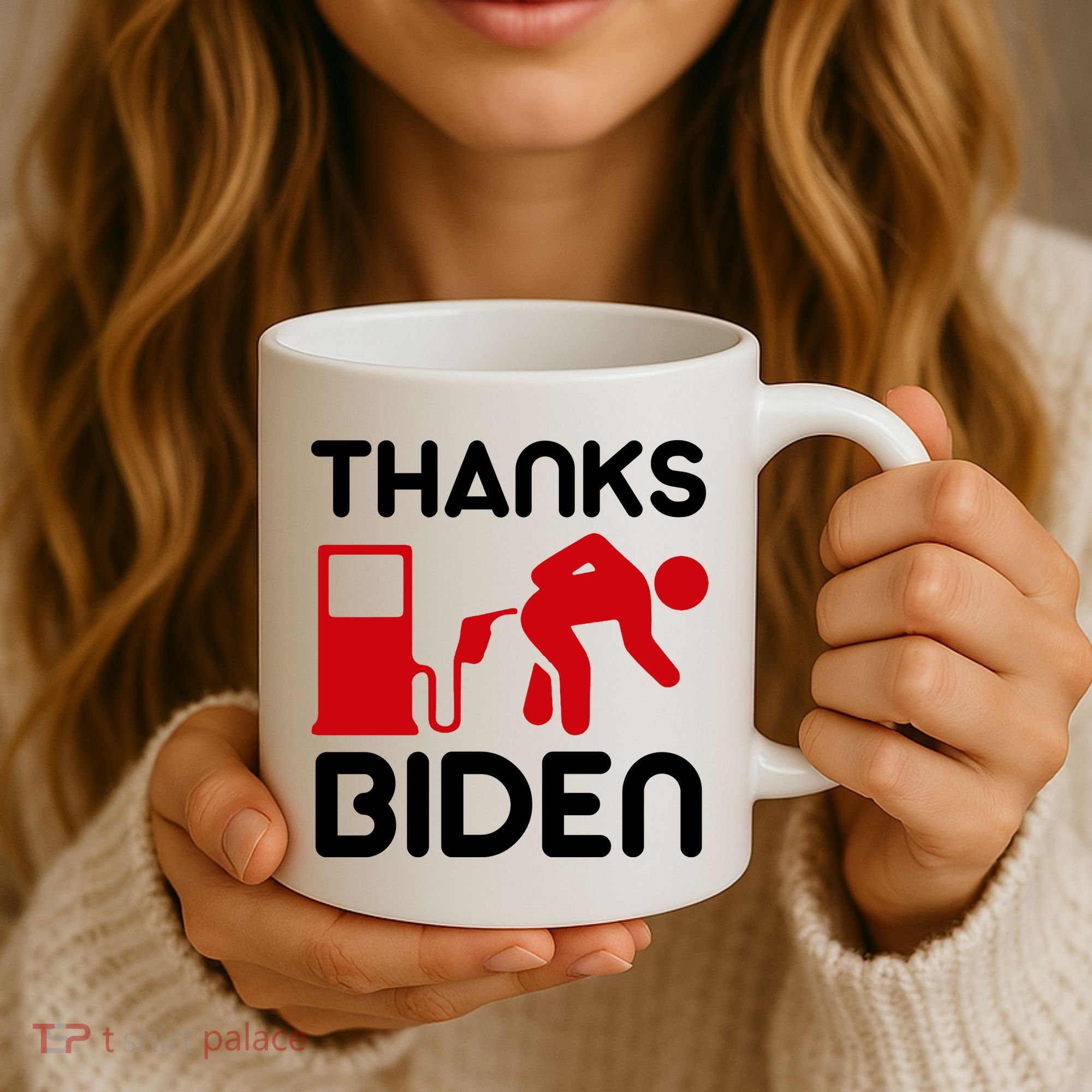 Thanks Biden Bend Over Gas Pump Prices Funny Coffee Mug