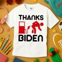 Thanks Biden Bend Over Gas Pump Prices Funny Kids T-Shirt thumb 3