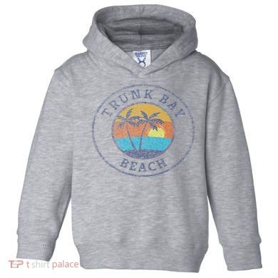 Trunk Bay Beach St John Usvi Vintage Distressed Toddler Hoodie