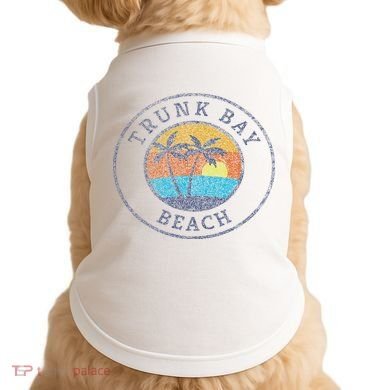 Trunk Bay Beach St John Usvi Vintage Distressed Doggie Tank