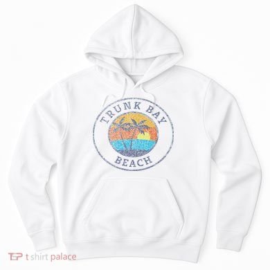 Trunk Bay Beach St John Usvi Vintage Distressed Hoodie