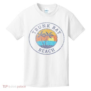 Trunk Bay Beach St John Usvi Vintage Distressed Kids T-Shirt