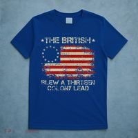 The British Blew A 13 Colony Lead 4th Of July Us Flag T-Shirt thumb 5