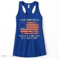 The British Blew A 13 Colony Lead 4th Of July Us Flag Women's Tank Top thumb 0