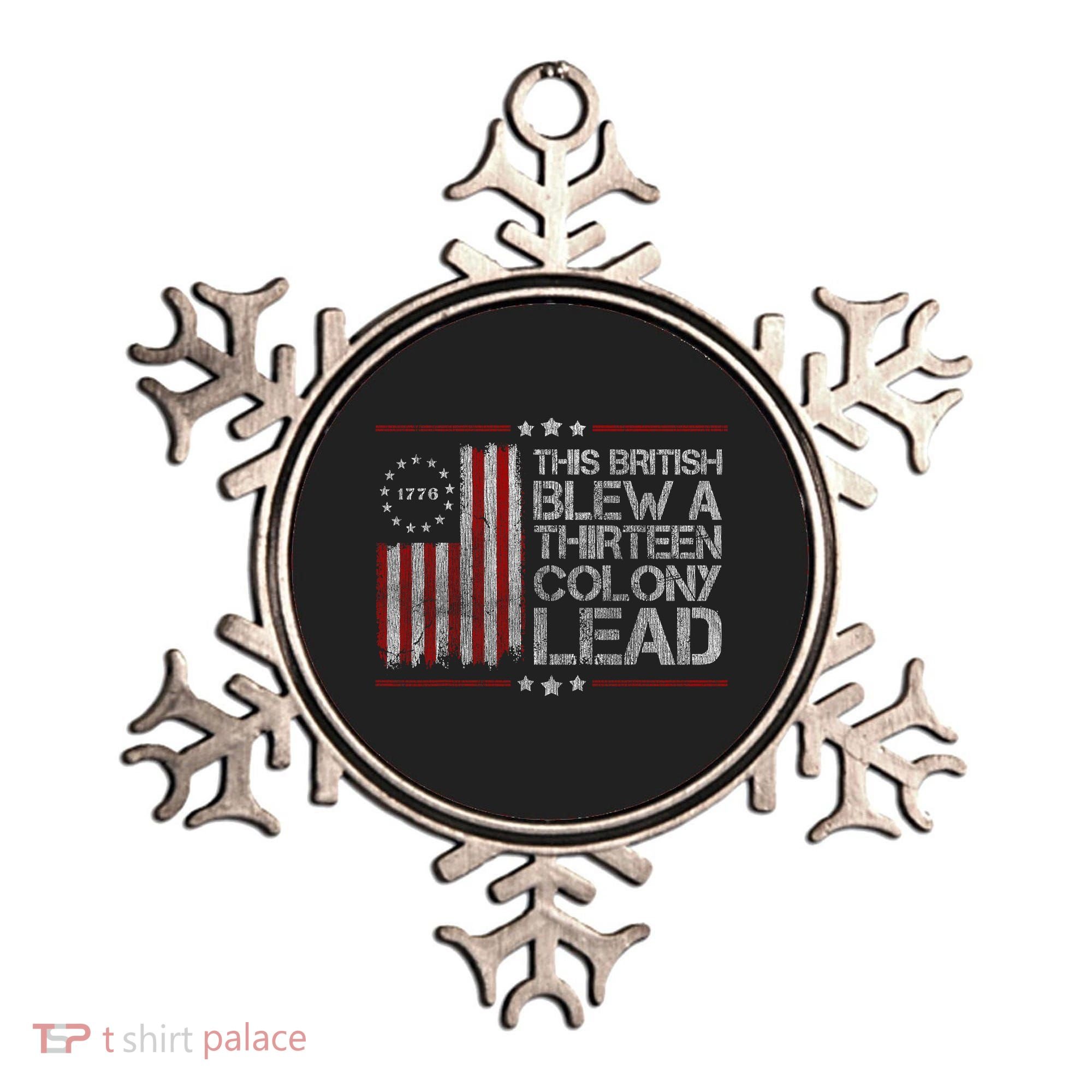 The British Blew A 13 Colony Lead Funny Ornament