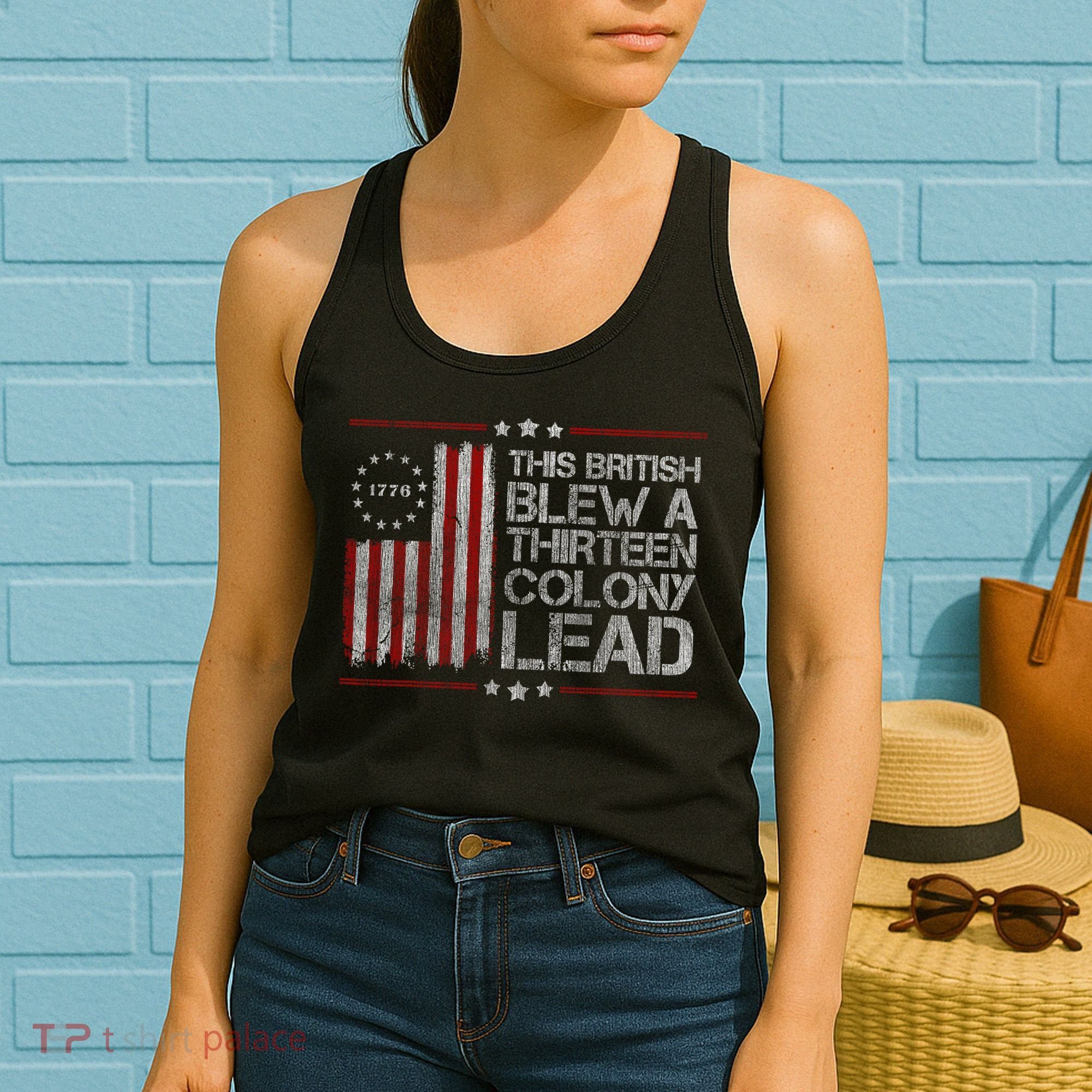 The British Blew A 13 Colony Lead Funny Women's Tank Top