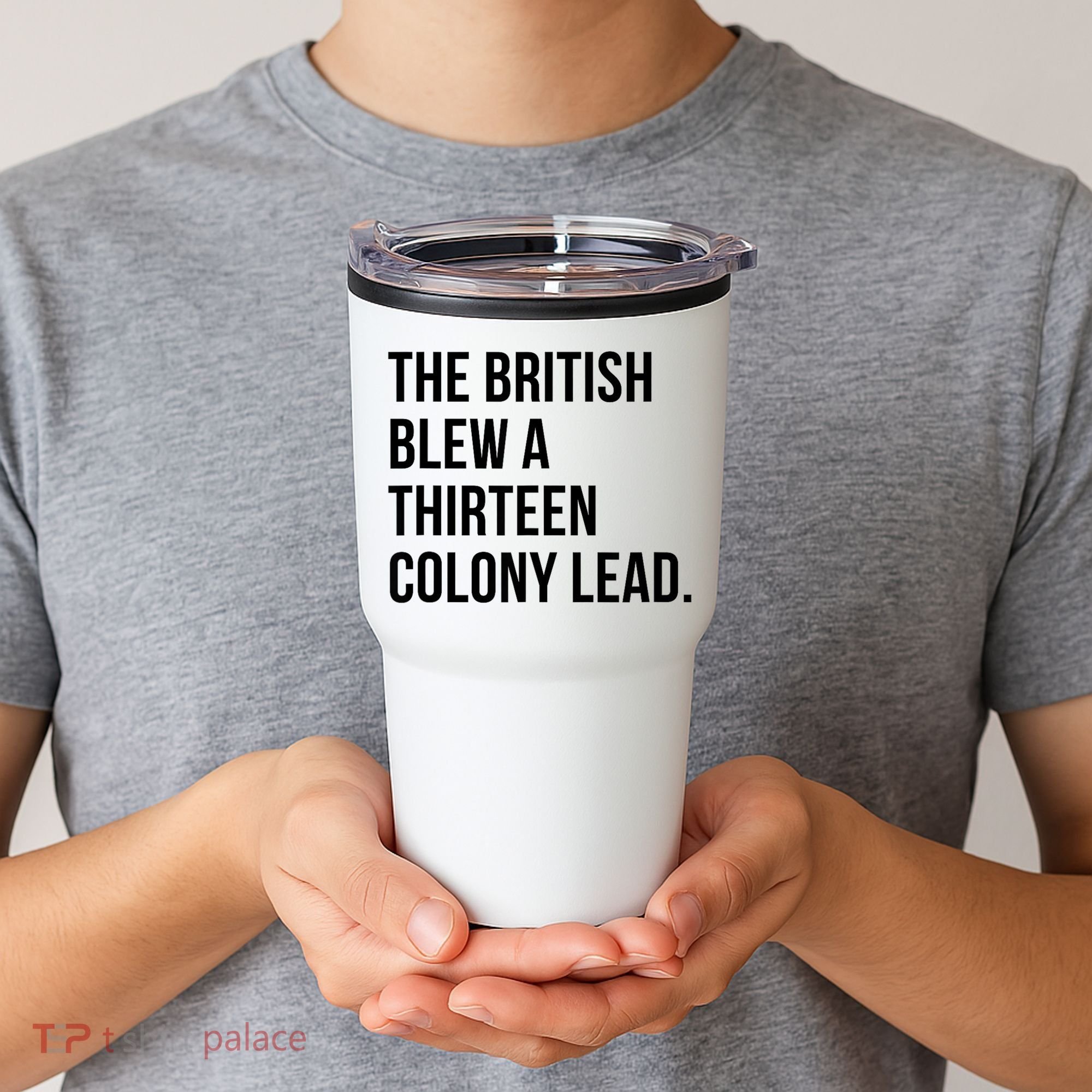The British Blew A Thirteen Colony Lead Tumbler