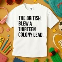 The British Blew A Thirteen Colony Lead Kids T-Shirt thumb 3
