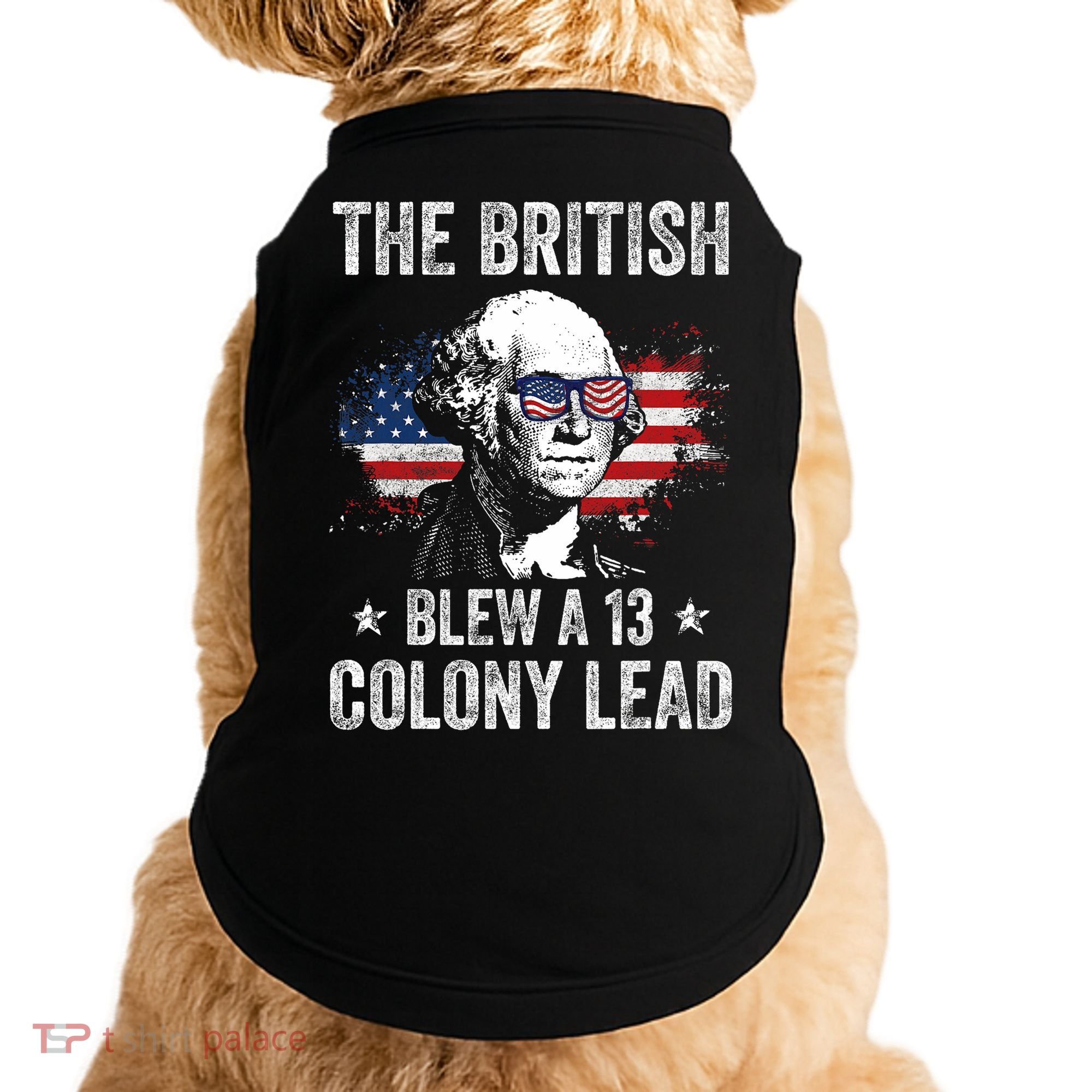 The British Blew A 13 Colony Lead Funny George Washington Doggie Tank