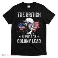The British Blew A 13 Colony Lead Funny George Washington T-Shirt thumb 0
