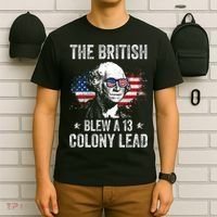 The British Blew A 13 Colony Lead Funny George Washington T-Shirt thumb 6