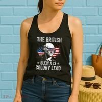The British Blew A 13 Colony Lead Funny George Washington Women's Tank Top thumb 2