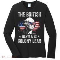The British Blew A 13 Colony Lead Funny George Washington Women's Long Sleeve Shirt thumb 0