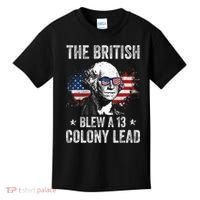 The British Blew A 13 Colony Lead Funny George Washington Kids T-Shirt thumb 0