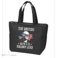 The British Blew A 13 Colony Lead Funny George Washington Tote Bag thumb 3