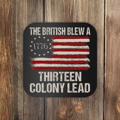The British Blew A 13 Colony Lead Coaster