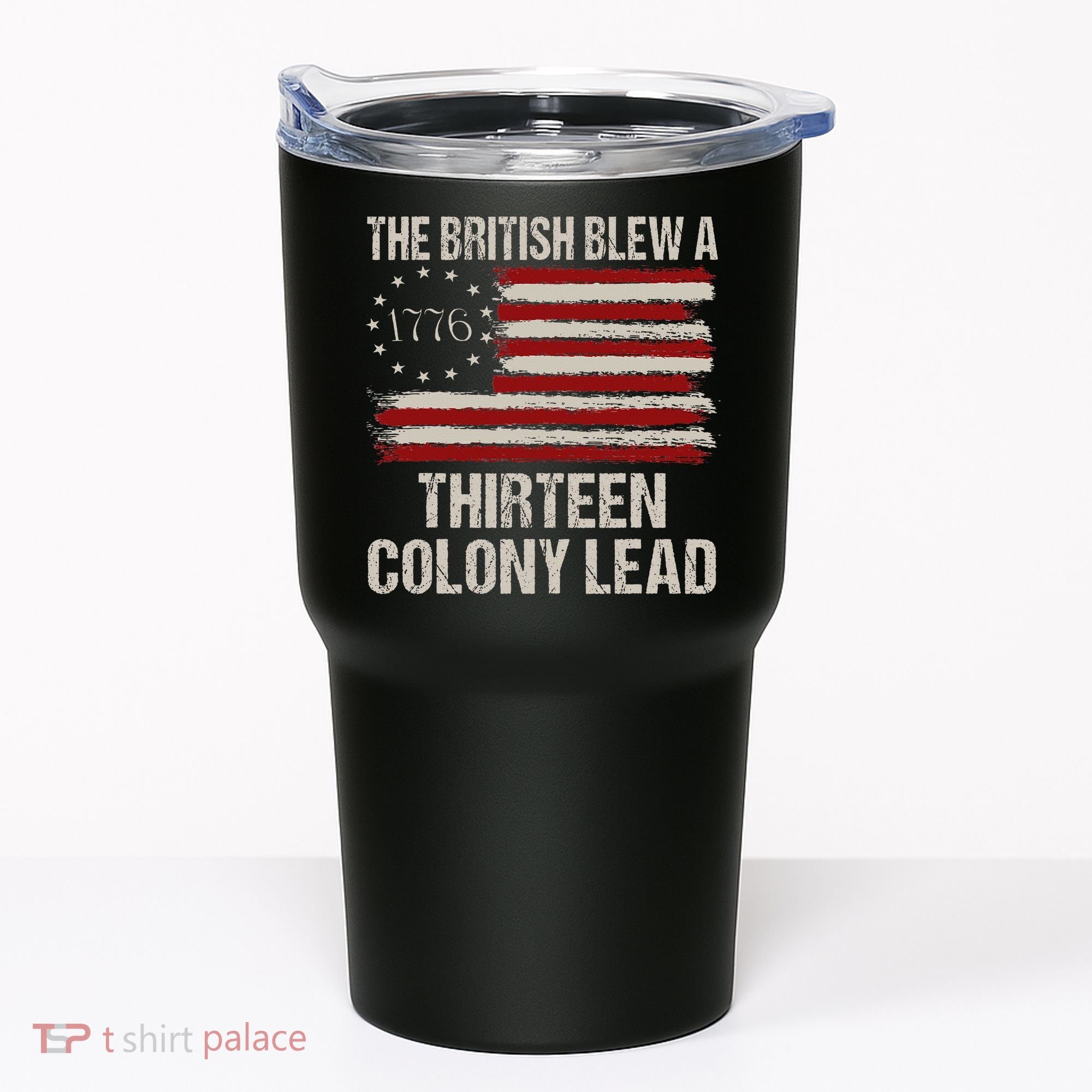 The British Blew A 13 Colony Lead Tumbler