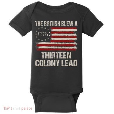 The British Blew A 13 Colony Lead Baby Bodysuit