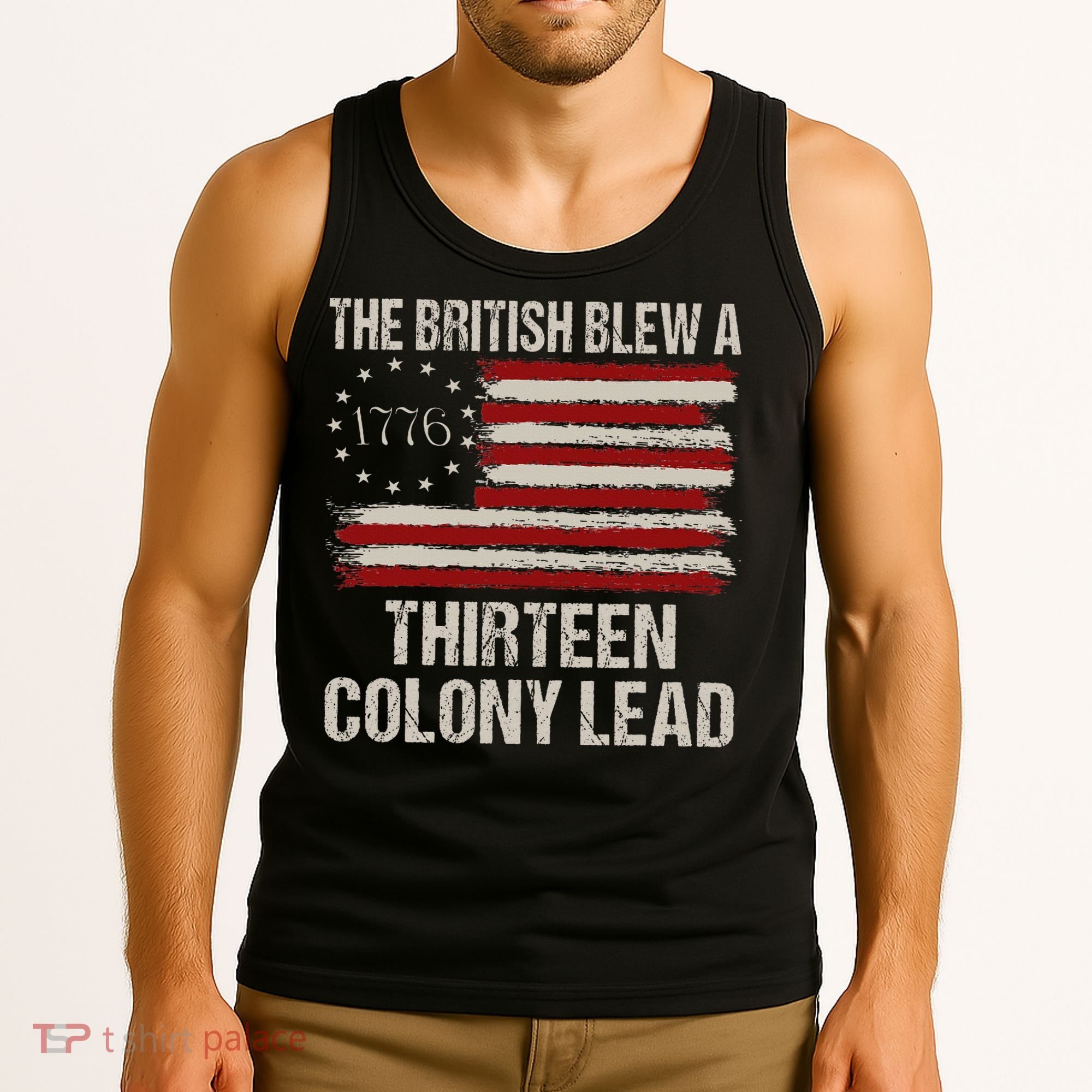 The British Blew A 13 Colony Lead Tank Top