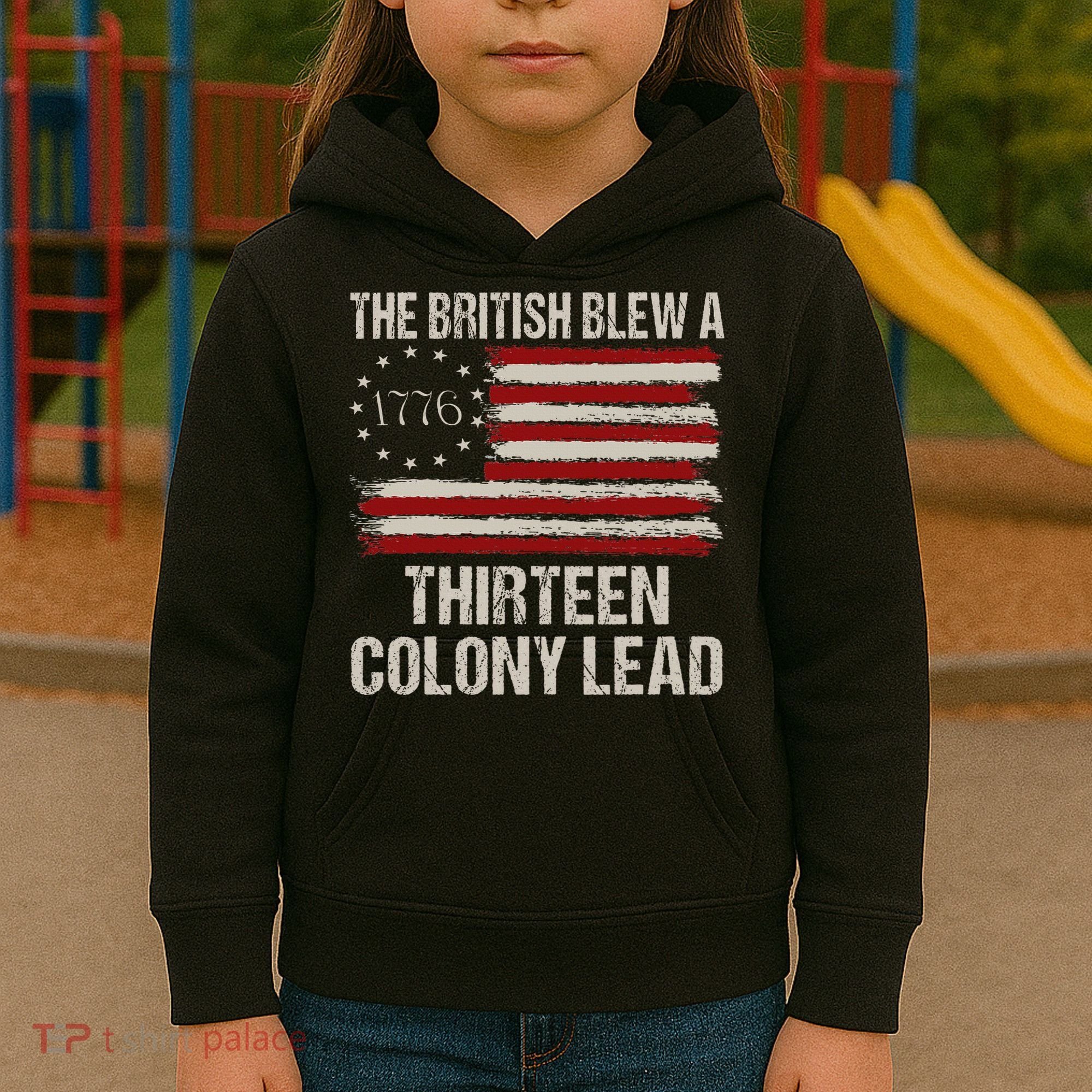The British Blew A 13 Colony Lead Kids Hoodie