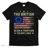 The British Blew A 13 Colony Lead Funny 4th Of July T-Shirt thumb 0