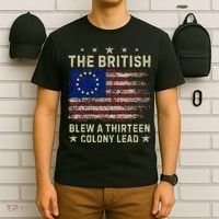 The British Blew A 13 Colony Lead Funny 4th Of July T-Shirt thumb 6