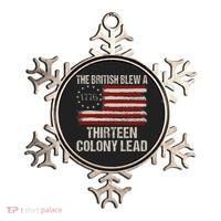 The British Blew A 13 Colony Lead Funny 4th Of July Ornament thumb 0