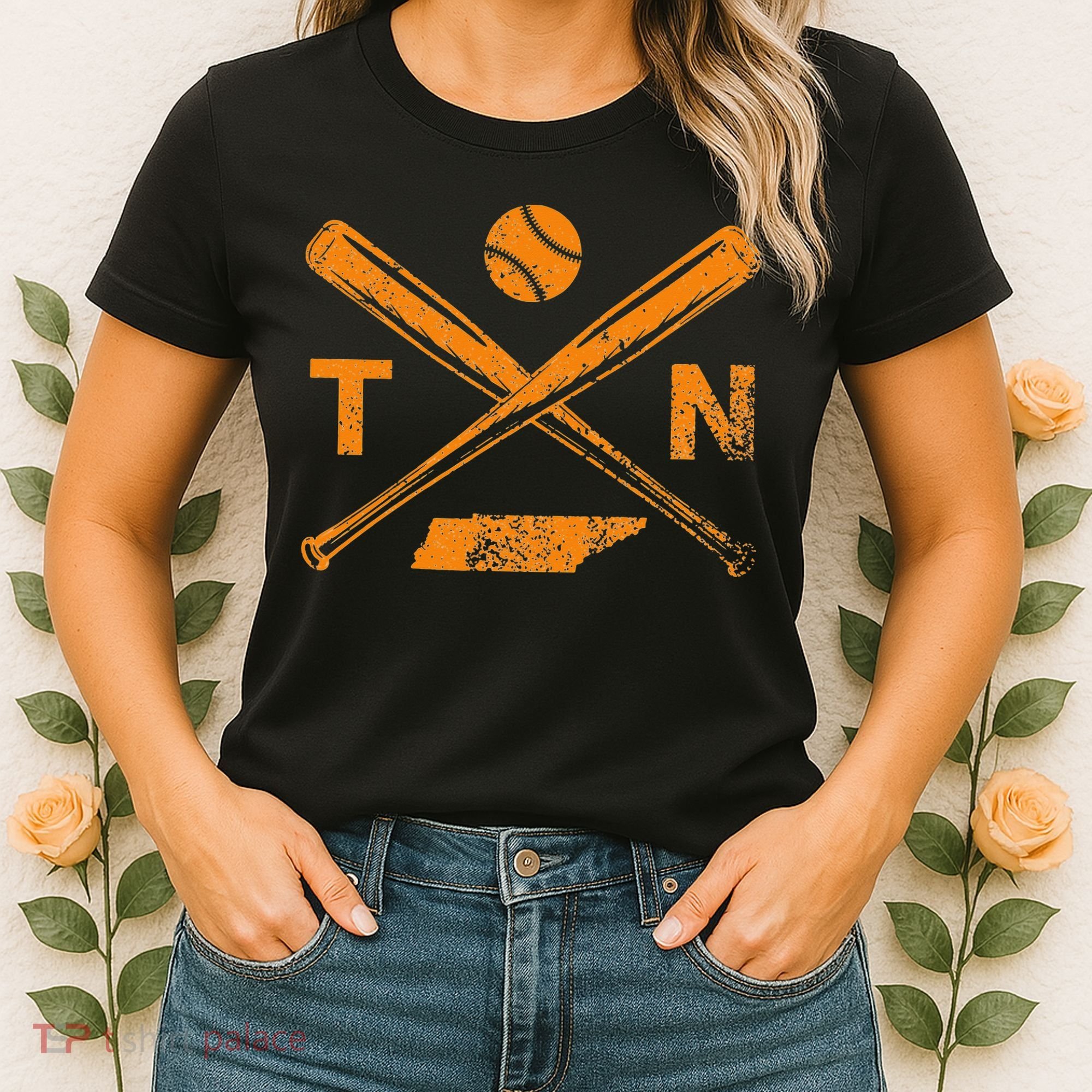 Tennessee Baseball Bats & Ball Classic Baseball Player Women's T-Shirt