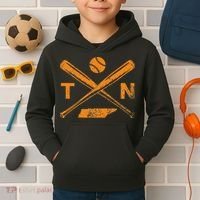 Tennessee Baseball Bats & Ball Classic Baseball Player Kids Hoodie thumb 2