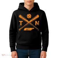 Tennessee Baseball Bats & Ball Classic Baseball Player Kids Hoodie thumb 4