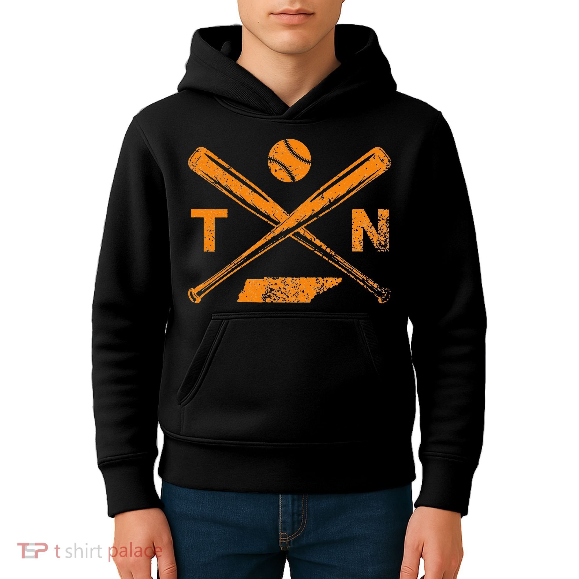 Tennessee Baseball Bats & Ball Classic Baseball Player Kids Hoodie