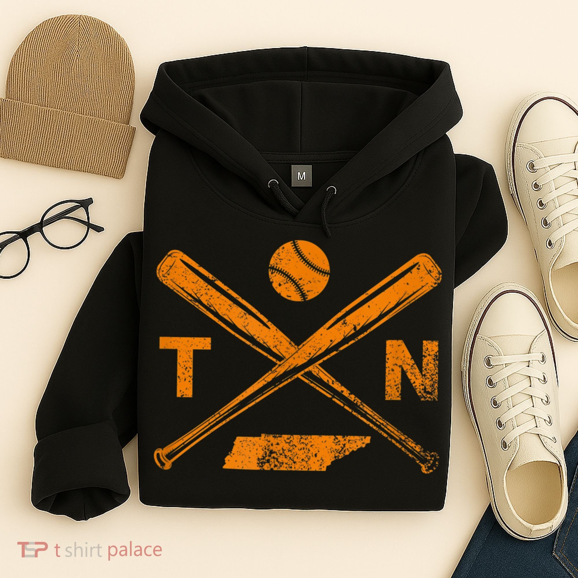 Tennessee Baseball Bats & Ball Classic Baseball Player Hoodie