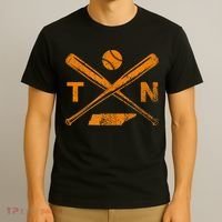 Tennessee Baseball Bats & Ball Classic Baseball Player T-Shirt thumb 3