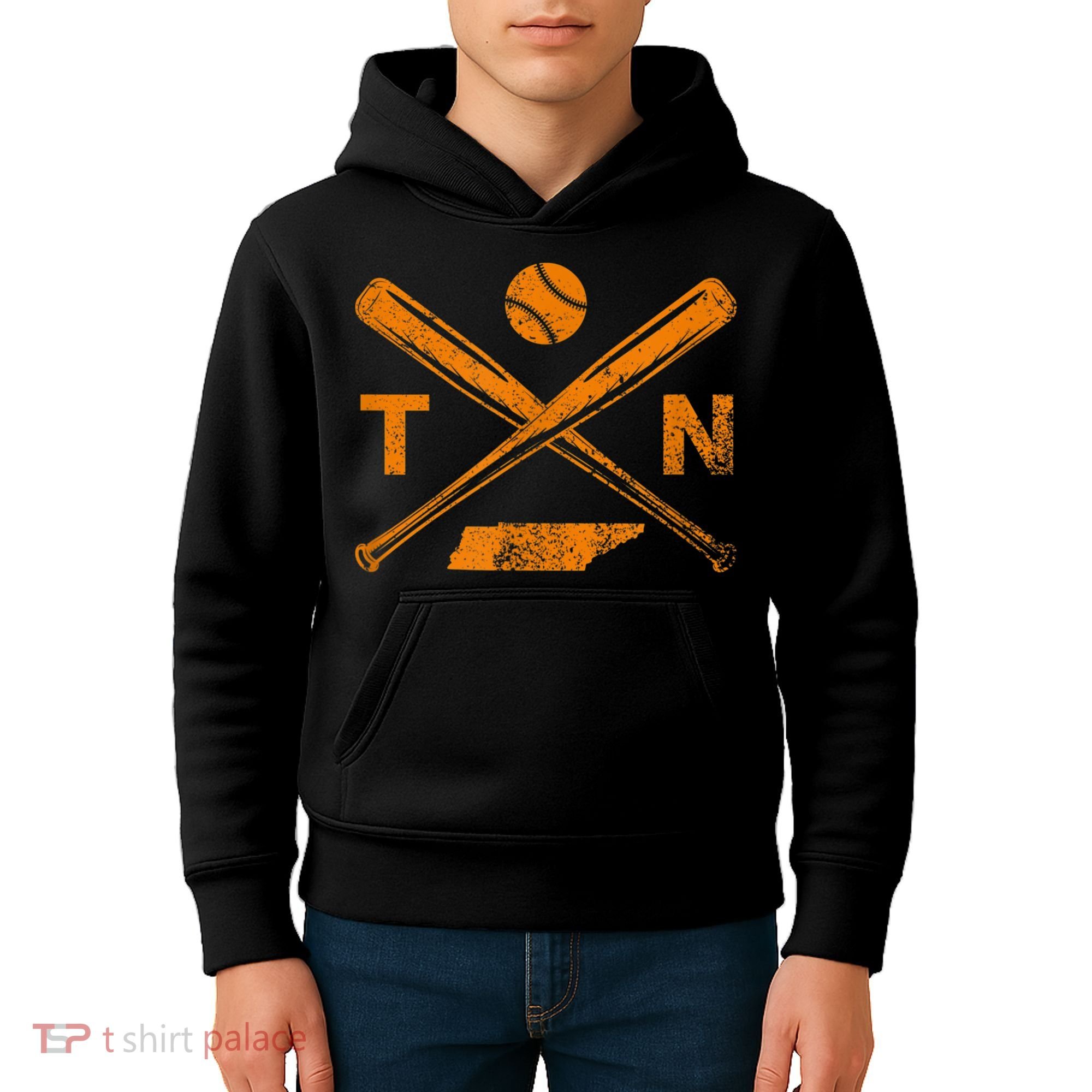 Tennessee Baseball Bats & Ball Classic Baseball Player Kids Hoodie