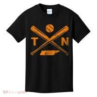Tennessee Baseball Bats & Ball Classic Baseball Player Kids T-Shirt thumb 0