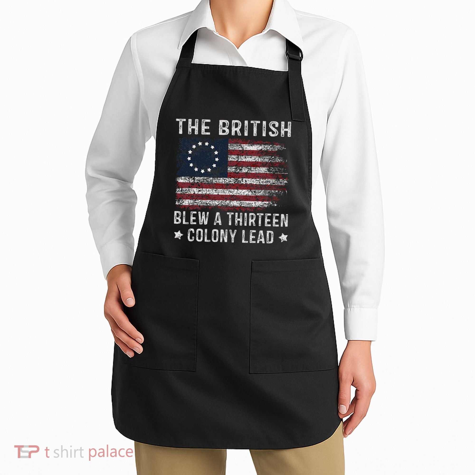 The British Blew A 13 Colony Lead Apron