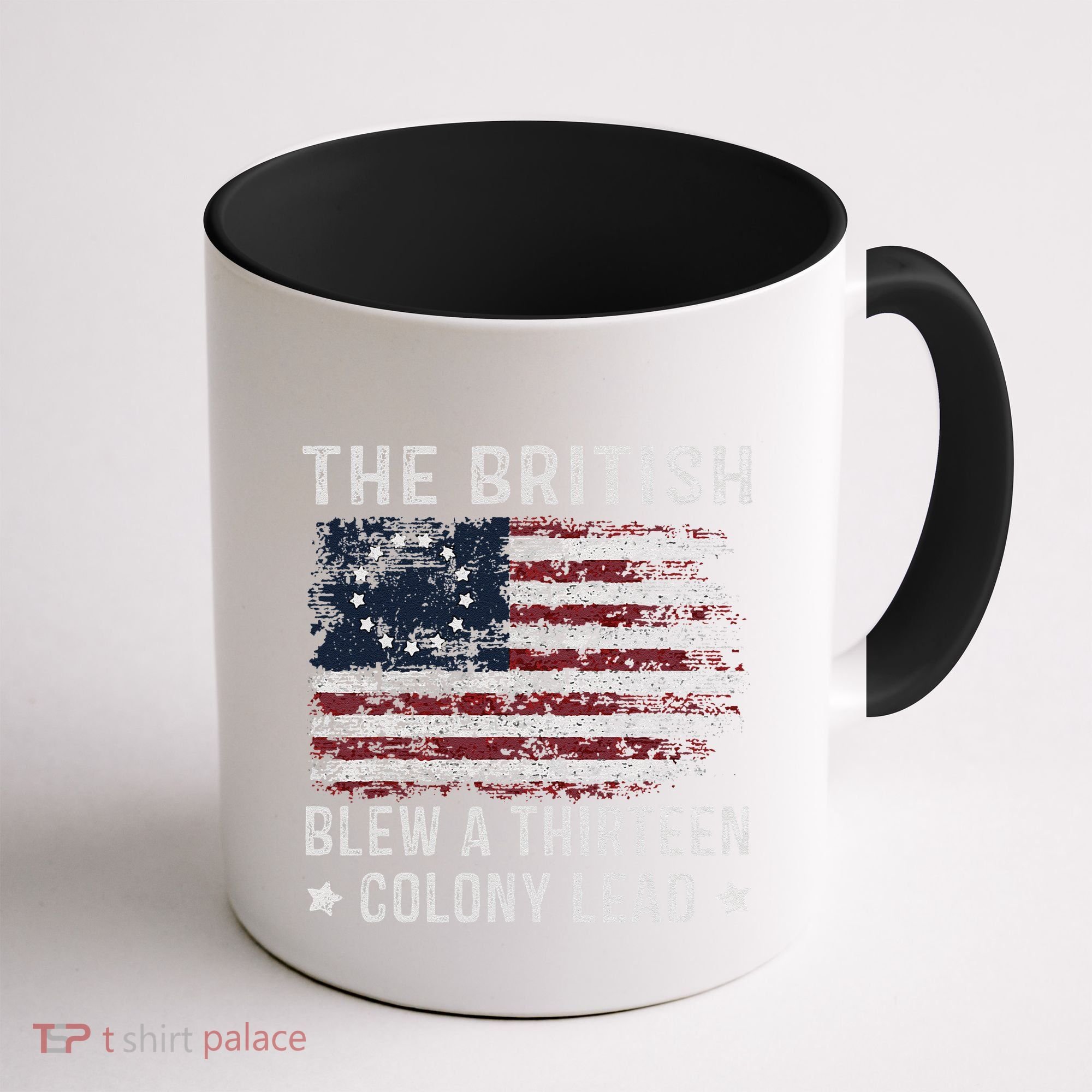 The British Blew A 13 Colony Lead Coffee Mug