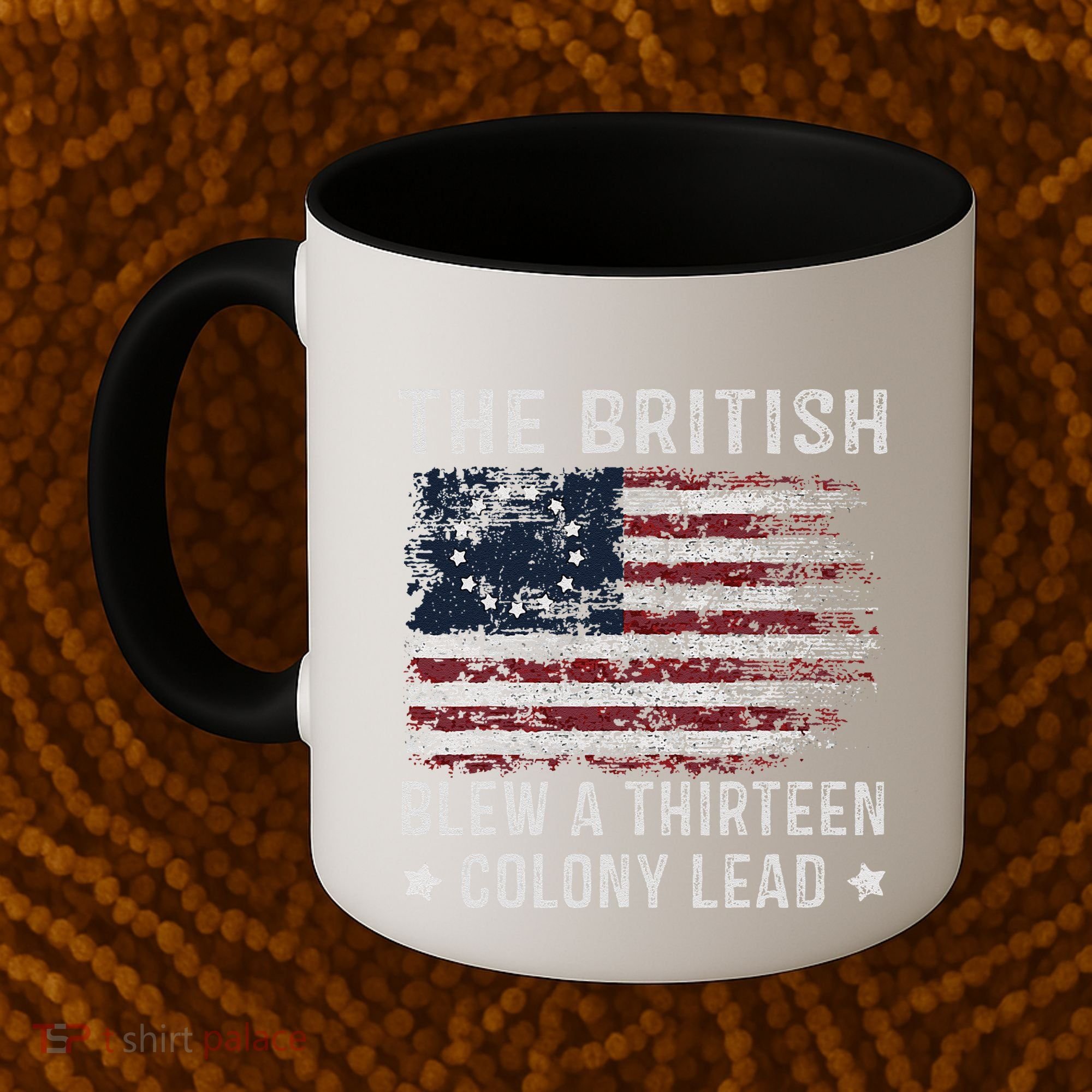 The British Blew A 13 Colony Lead Coffee Mug