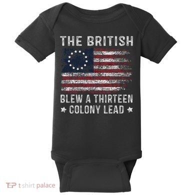 The British Blew A 13 Colony Lead Baby Bodysuit