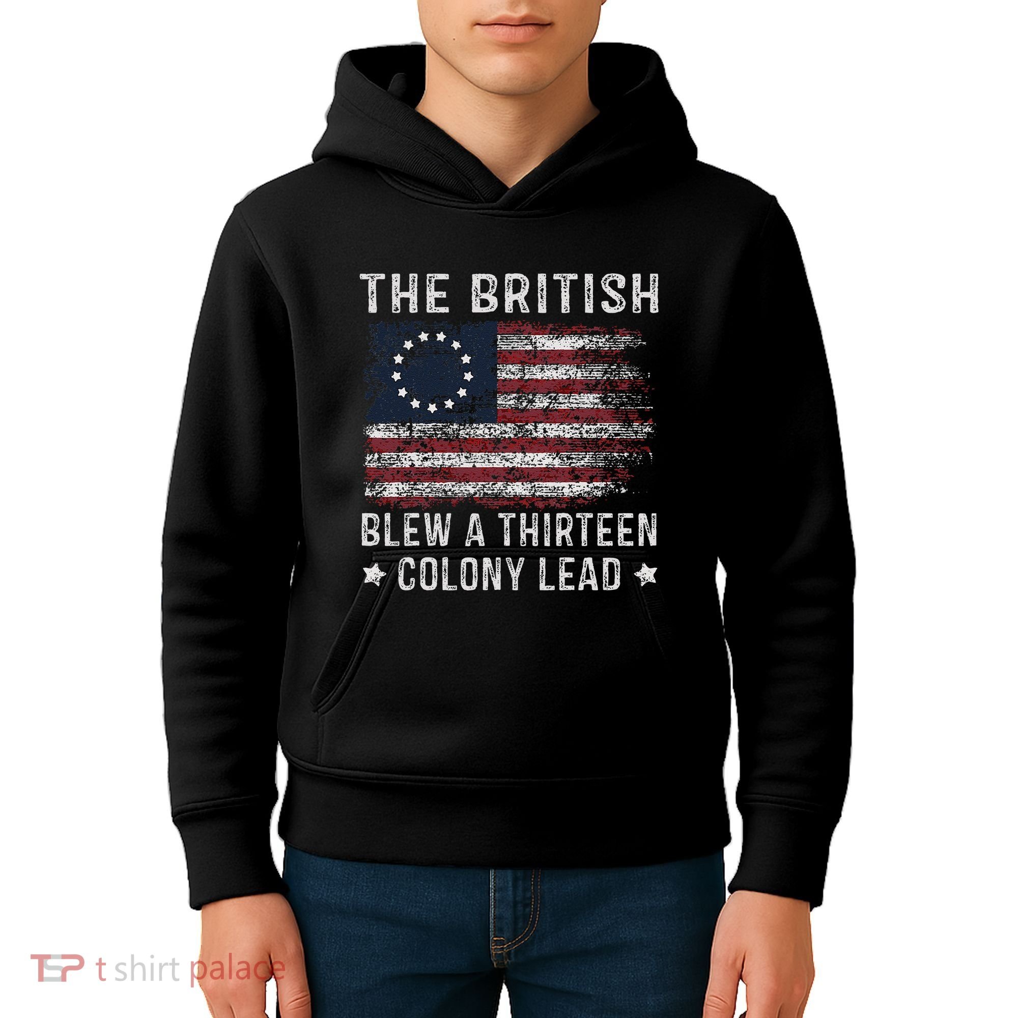 The British Blew A 13 Colony Lead Kids Hoodie