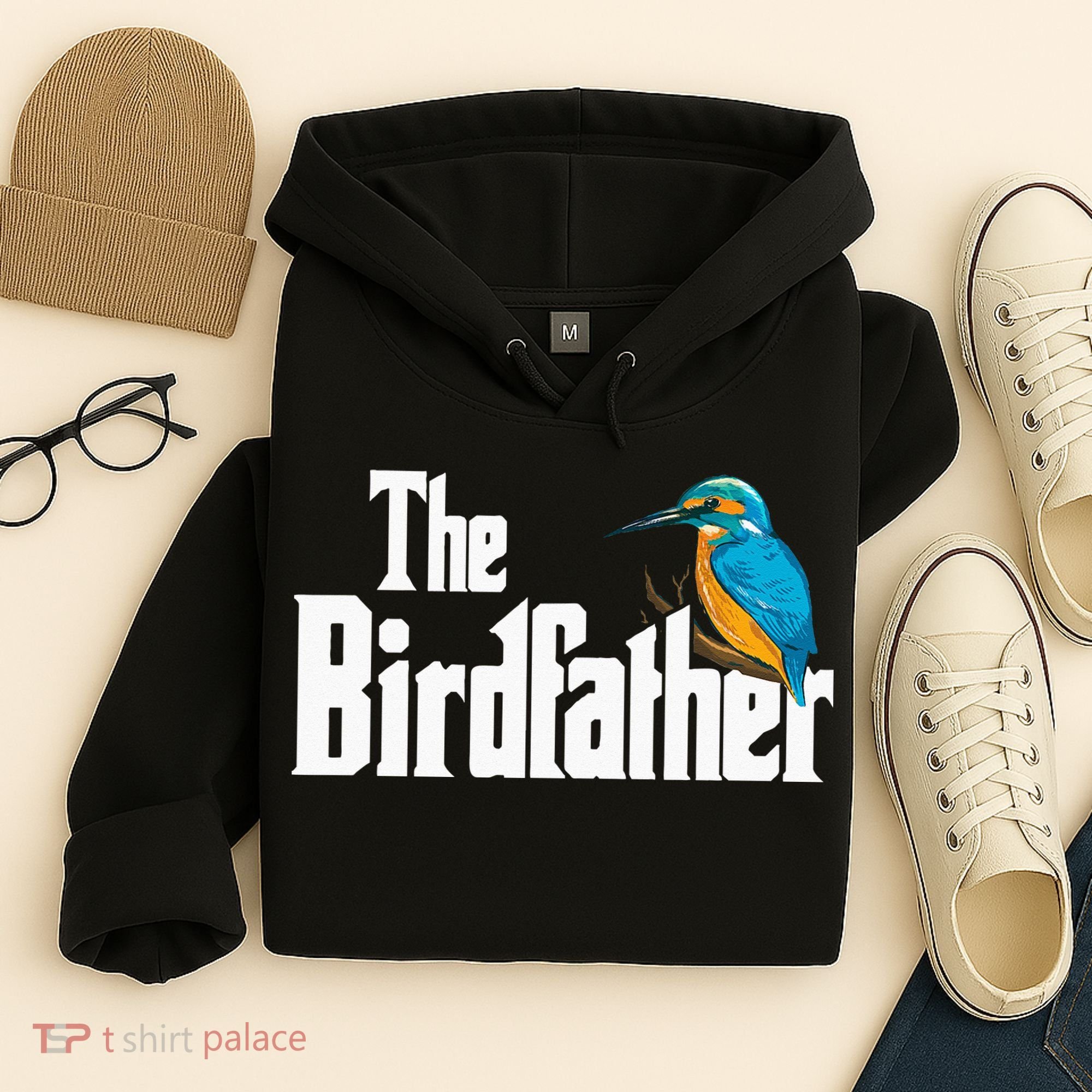 The Birdfather Bird Watching Funny Meme Birder Daddy Hoodie