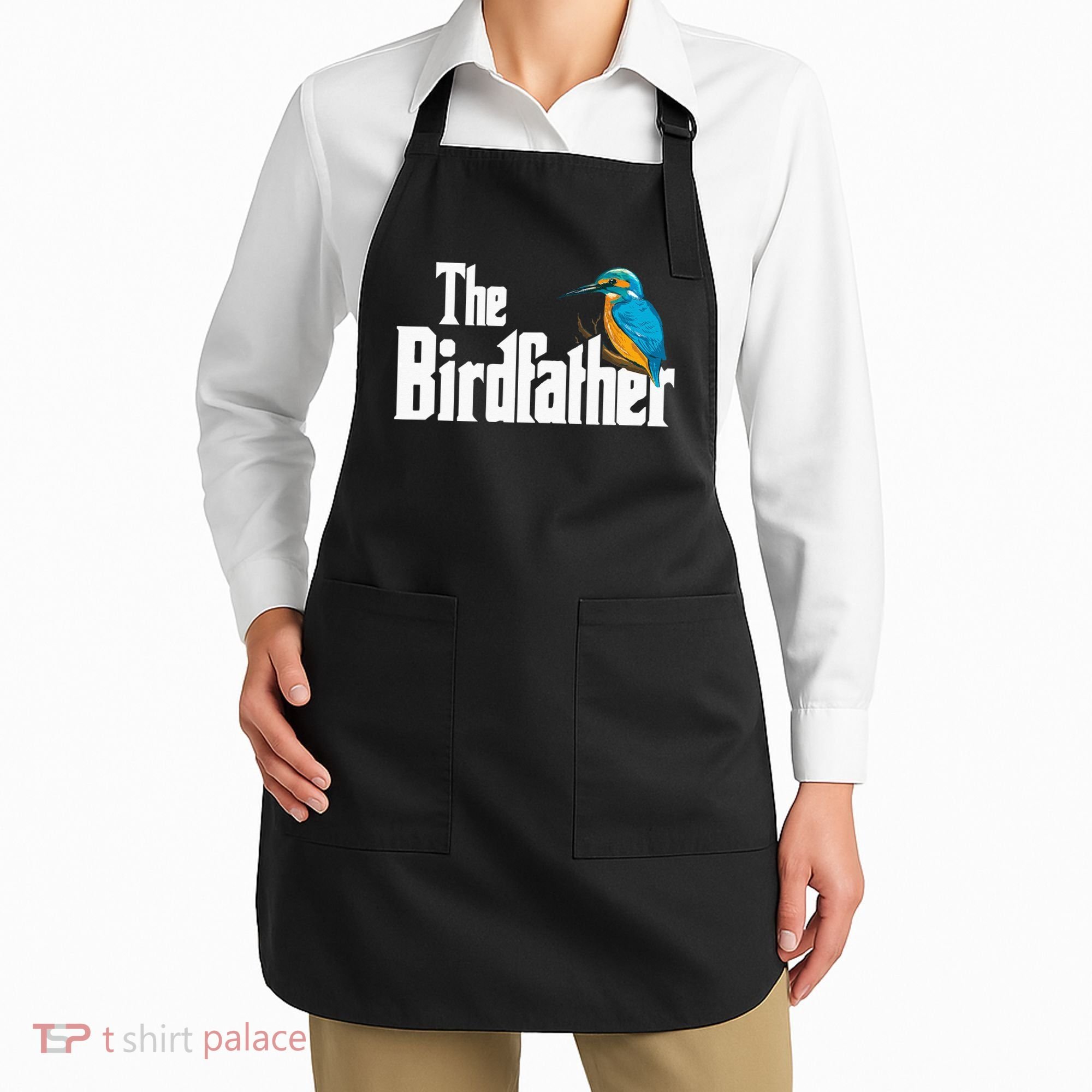 The Birdfather Bird Watching Funny Meme Birder Daddy Apron
