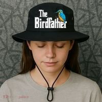 The Birdfather Bird Watching Funny Meme Birder Daddy Bucket Hat thumb 3