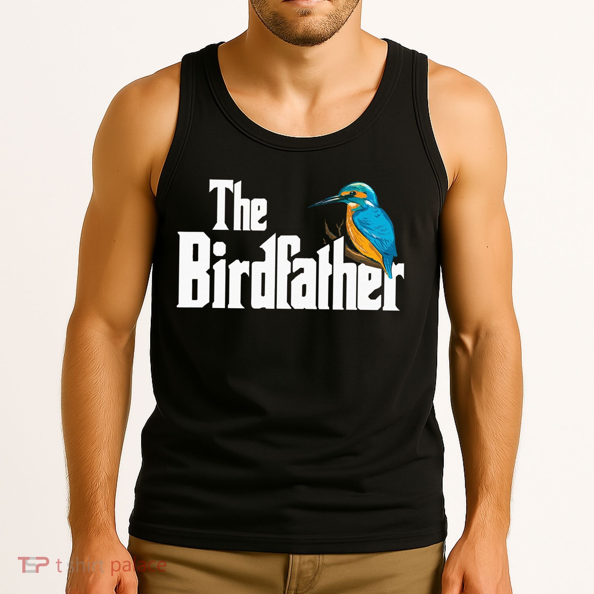 The Birdfather Bird Watching Funny Meme Birder Daddy Tank Top