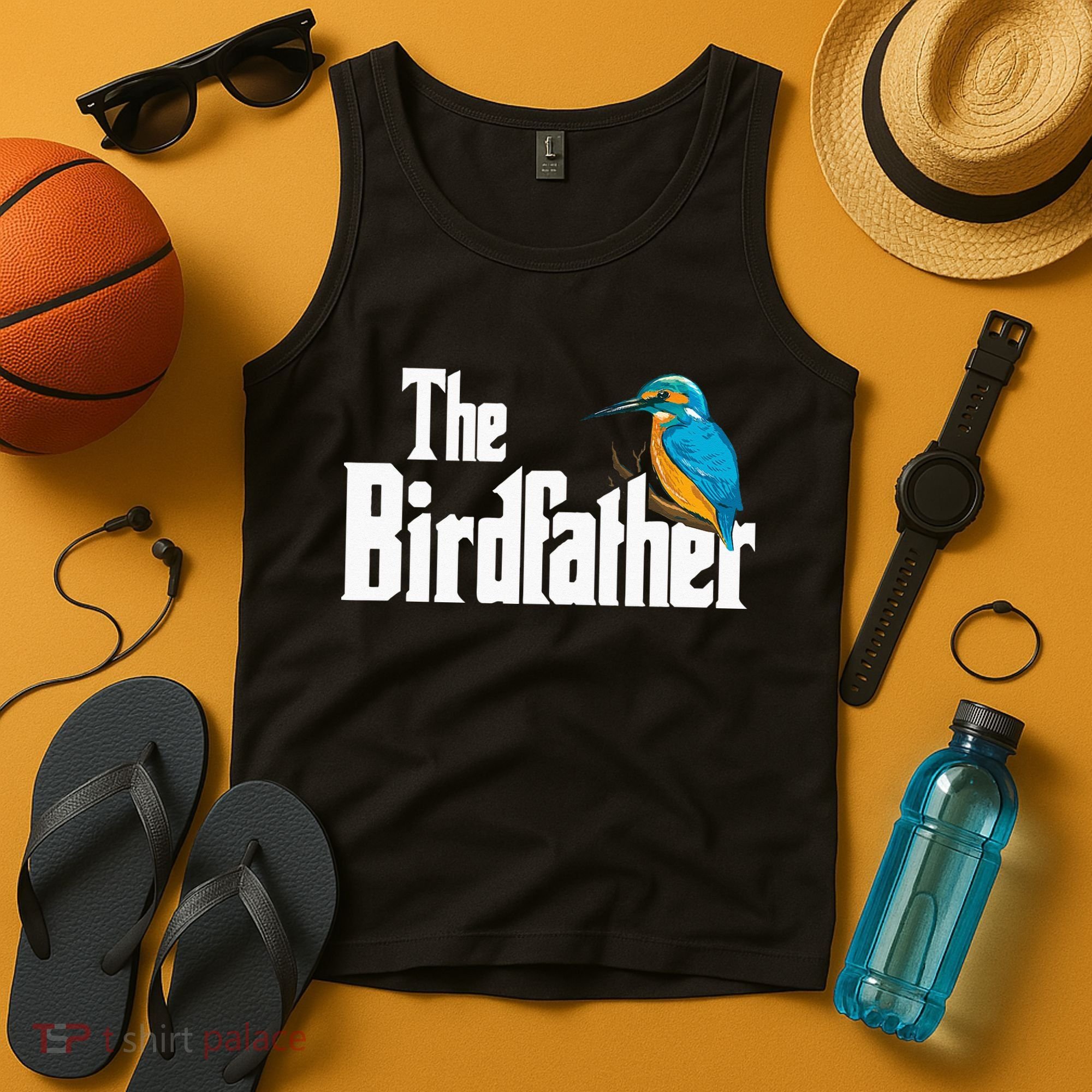 The Birdfather Bird Watching Funny Meme Birder Daddy Tank Top