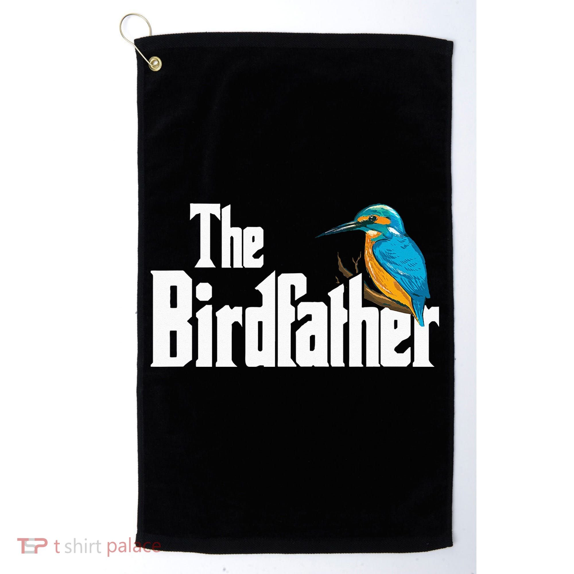The Birdfather Bird Watching Funny Meme Birder Daddy Golf Towel