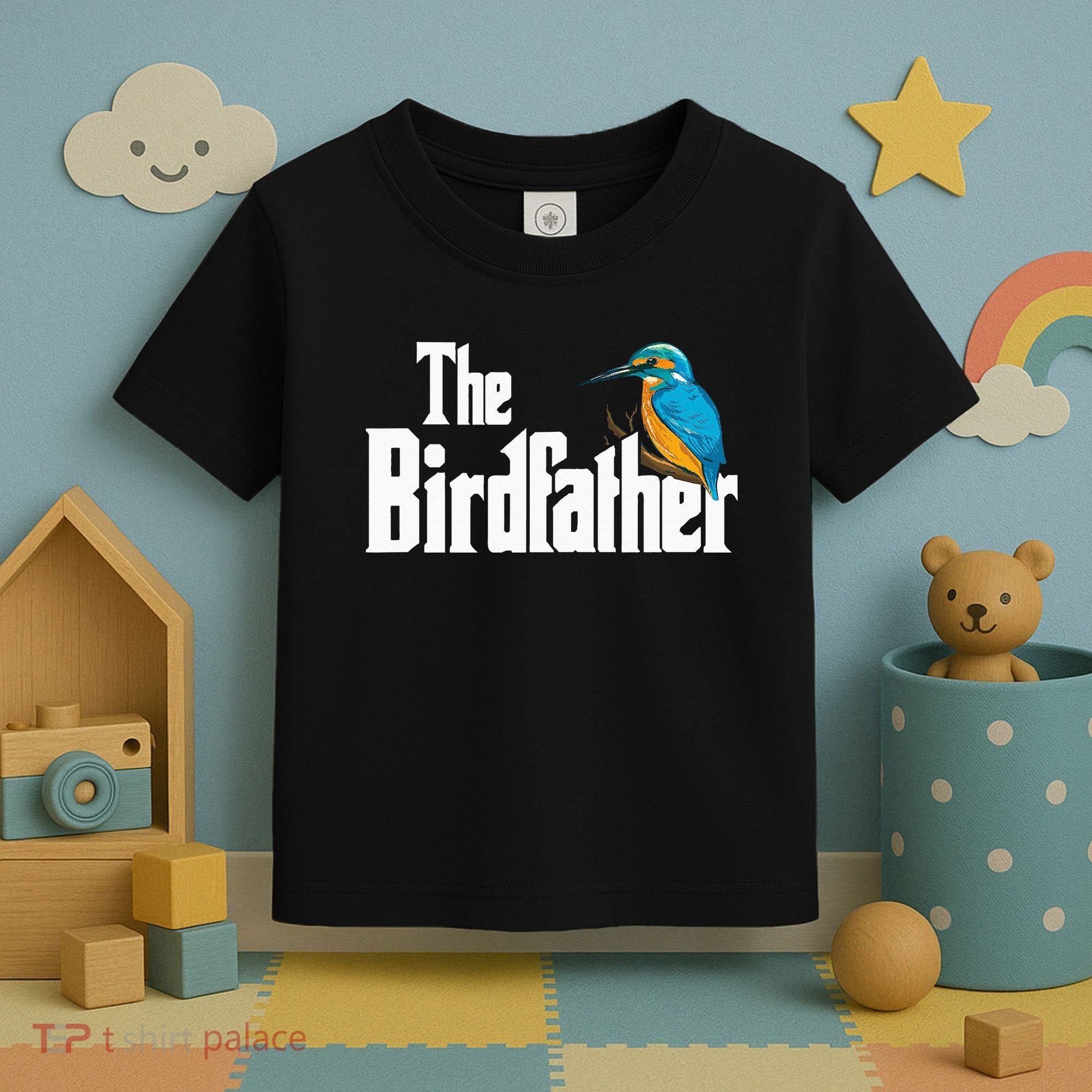 The Birdfather Bird Watching Funny Meme Birder Daddy Toddler T-Shirt